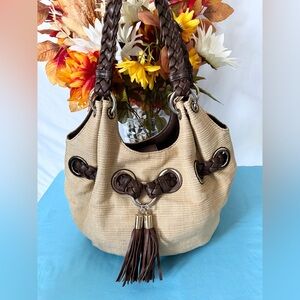 MICHAEL Michael Kors Tan and Brown Hobo Bag
